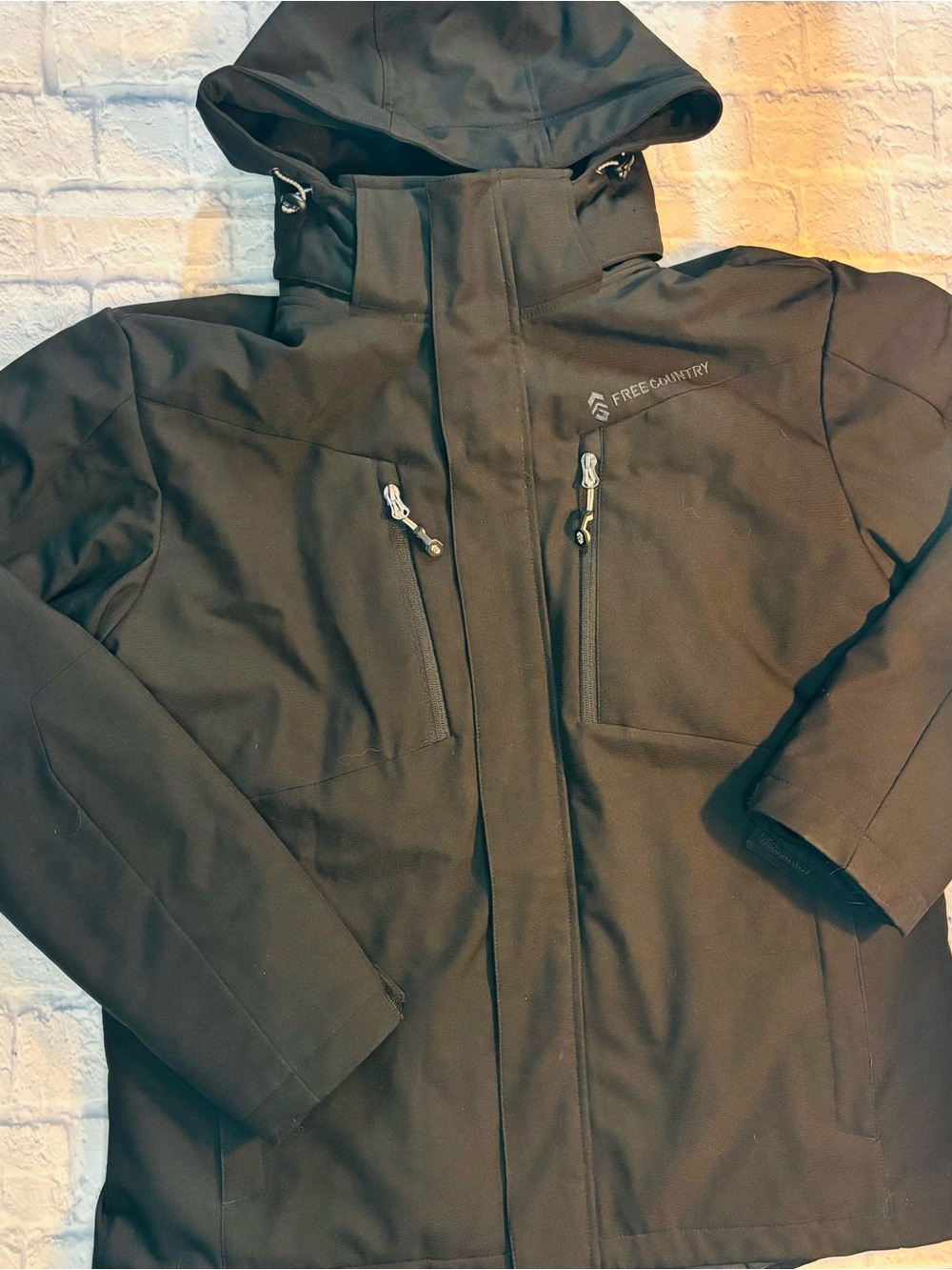 Men’s Black  Ski/ Snowboard/ Winter Jacket Double Lined Free Country Size Small